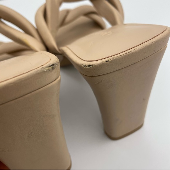 OPEN EDIT Remmy block heel twist beige sandals women Size 6.5M - Picture 14 of 14